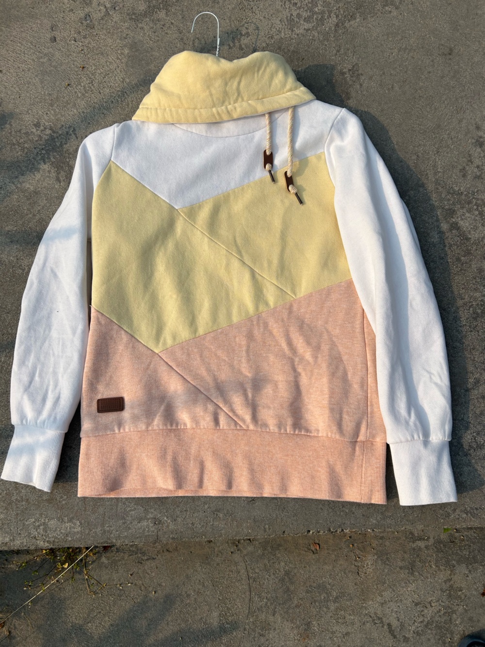 twik Pastel Colorblock Crewneck Sweater - Yellow, Peach & White